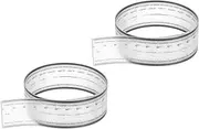 uxcell Film Flexible Ruler 80cm 0.1mm Scale with R Angle and Width Lines, 2 Pcs