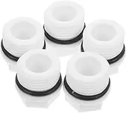 GAXIRE 5pcs Male Thread End Cap Connector for Water Pipe Ppr Material Leakproof Plug for Garden Hose Plumbing and Industrial Applications White
