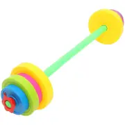 1 Set/11pcs Practical Children Barbell Bodybuilding Exercise Equipment Training Arm Muscle Fitness For Kids Gym Home (long Type)-yezi