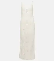 [SIR] SIR Rayure crochet cotton maxi dress AU 4 white