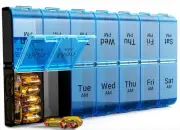 Extra Large Pill Organizer 2 Times a Day, Weekly XL AM PM Pill Case, 7 Day Pi...