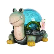Catzon Turtle Statues with Solar Light Outdoor Decor Unique Garden Gifts-Blue