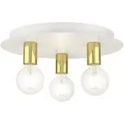 Livex Lighting 45873-03 Hillview 3 Light 14 inch White Flush Mount Ceiling Light