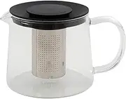 Point-Virgule Glass Teapot with Infuser Stainless Steel Black 600 ml