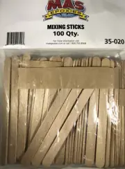 MAS Epoxies 35-020 Mixing Sticks 1pk Of 100-RARE-BRAND NEW SEALED-SHIPS N 24 HRS