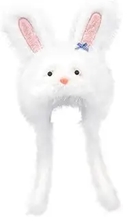 [Ｓｉｍｈｏａ] Rabbit Ear Hat Thickening Cute Plush Cap for Cycling Festival Ski Party Skating