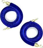 Velvet Stanchion Rope with Clasps, Ropes for Entryway Stanchion Post Pole, Velvet Stanchion Rope with Polished Gold Hook, 2 Pcs(1m/3.3ft)