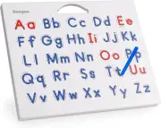 Coogam Magnetic Letters Practicing Board, Magnets Tracing ABC Alphabet Board ...