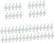 [TEHAUX] 20 Pcs Music Symbol Pendant Vintage Charms Silver Necklace Music Note Guitar Accessories Necklace Charms Earring Charms Metal Musical Symbol Charms White Tape Alloy Earrings