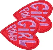 SEWACC 2pcs Heart Embroidery Applique Patches for Clothing Chic Iron Decals Durable Heart Patches for Jackets Hats Bags and Clothes Repairing