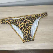 Zimmerman Mustard Leopard Bikini Bottom Swimsuit Nwt Size 1- Small 4-6