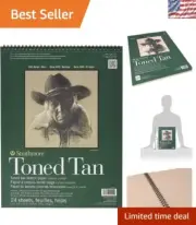 Heavyweight Artist Sketch Pad - Toned Tan 11x14 Inch, Micro-Perforated Sheets