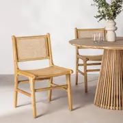 Breeze Djawa Solid Teak and Natural Cane Chair