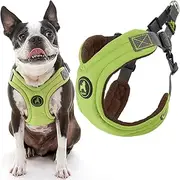 Gooby, Medium Green Memory Foam Escape Free Harness with 4-Point Adjustment for Small Dogs