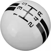 NFGEGPKPHA Universal Car Gear Shift Knob Fit for Ford Mustang GT500 Fit for Toyota Manual Automatic Gearshift Shifter Stick Lever Pen POMO at MT(White Black)