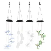 6cm Ball/Hummingbird/Sea Urchin/Butterfly Solar Wind Chime Light Waterproof Home Bedroom Decoration Supplies