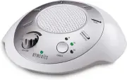Soundsleep White Noise Sound Machine, Silver, Small Travel Sound Machine with 6