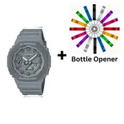 Casio G-Shock Earth Tone Grey Mens Watch GA2110ET-8A GA-2110ET-8ADR Bottle Opener Bundle