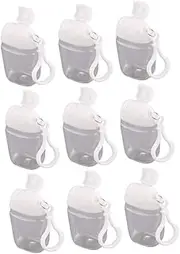 CANIGHT 9pcs Keychain Travel Bottles Empty Hand Lotion Dispenser Leak Travel Containers with Hook for Cosmetics Portable for Outdoor Use