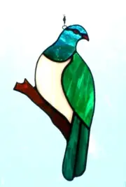 WOMPOO PIGEON Authentic Stained Glass BIRD SUNCATCHER Made in Qld Australia DOVE