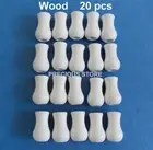 20 pcs Cord Wood Tassel Drops Pull End For Blinds Shades White Color
