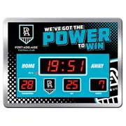 Adelaide Port Power AFL Aussie Rules SCOREBOARD LED Clock