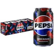Pepsi Zero Sugar Cherry Soda 12-Pack Soft Drinks Soda 12oz Cans