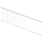 Pegatha Stair Rail Kit 36"x96" White Fine Textured Aluminum+Brackets+Hardware