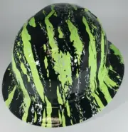 New Full Brim Hard Hat Custom Hydro Dipped GREEN RIP TEAR CAMO. Free Shipping!