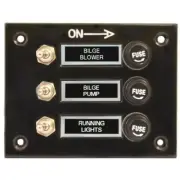 Marine Bakelite 3x switch panel 88mm x 113mm