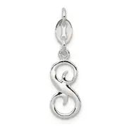 Sterling Silver Letter S Initial Charm
