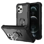 MCC Stylish Shockproof iPhone 12 Pro Max Case Cover Apple Heavy Duty Tough [Black+Black]