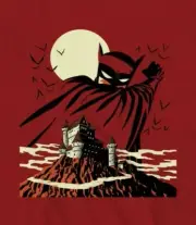 DC Comics - Batman 'Cliffside Manor' Medium Red T-Shirt