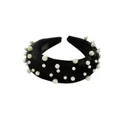 Culturesse 17.5cm Velvet Style Maker Headband Women's Hair Accessory Noir Black