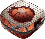 Period Bag,Sanitary Napkin Storage Bag,Ball Basketball Wall Texture,Tampon Holder for Purse