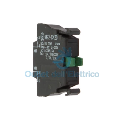 Eaton 107898 M22-CK20 Contact 2NA Cage Clamp Front