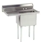 Advance Tabco 16 in x 20 in x 12 in 1 Compartment Sink w/ Left