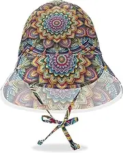 [RPLIFE] 2t-4t Toddler Summer Hat, Baby Sun Hat with Neck Flap, Baby Boy Sun Hat with Strap, Breathable Cap, Mandala 4