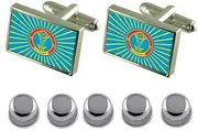 [Select Gifts] Shirt Dress Studs Astana City Kazakhstan Flag Cufflinks