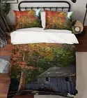 3D Forest House 1482NA Bed Pillowcases Quilt Cover Duvet Kathy Barefield Fay