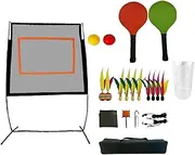 rockible Badminton Net Set with Storage Bag Versatile Adults Convenient Sports Net with Rackets Stand for Court Training Practice