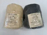Vintage 2 Deco Polytwist Polypropylene Cord Macrame/Crafts USA Cream/Black