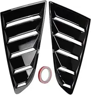 Rear Quarter Window Louvers Side Air Vent Cover Windshield Compatible For Ford Mustang 2015-2021 Car Accessories Modified Window Blinds(Bright Black)