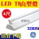 清倉特價 奇異GE T8 LED山型燈 4尺1燈 單管山型燈具 LED 4尺山型燈 附LED燈管 單邊入電【奇亮精選】