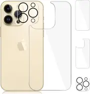 [3in1] Front Screen Protector for iPhone 14 Pro Max (6.7-Inch) + Camera Protector + Back Screen Protector Tempered Glass [Anti-Scratch]-For iPhone 14Pro Max