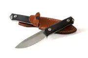 LionSteel Knives B41 GBK Bushcraft Fixed Blade Knife Sleipner Steel Black G10