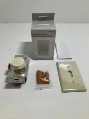 600 W 3 Way Universal Push On Off Rotary Dimmer (ivory)