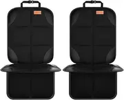 Smart eLf Car Seat Protector, 2Pack Seat Protector Protect Child Seats with Thickest Padding and Non-Slip Backing Mesh Pockets for Baby and Pet