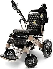 Light Weight Folding Power Chair for Seniors, Durable Ultra Light Wheel Chair, Intelligent Lightweight for Adults 360°Intelligent Omnidirectional