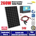 24V 260W Mono Solar Panel 24V Battery Charging 36V PV 30A Regulator 2m Cable Plu